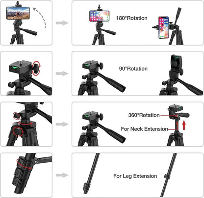Universal Tripod For Phone Sports Camera Tripod Stand With Bluetooth Remote Phone Holder Lightweight Photography For Huawei DSLR