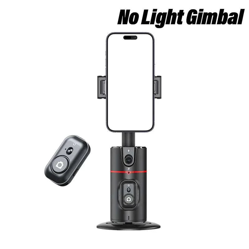 360° Gimbal Stabilizer Desktop AI Automatic Tracking Gimbal With Remote Shutter+Fill Light For Smartphone Stabilizer Durable