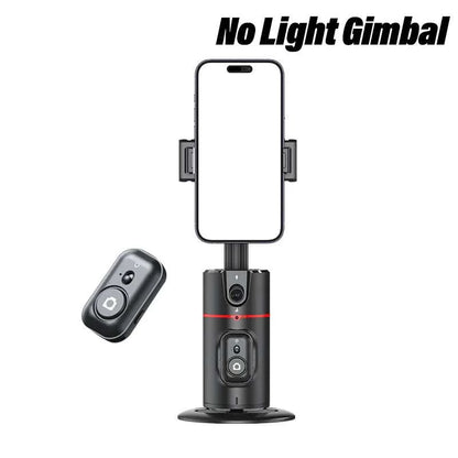 360° Gimbal Stabilizer Desktop AI Automatic Tracking Gimbal With Remote Shutter+Fill Light For Smartphone Stabilizer Durable