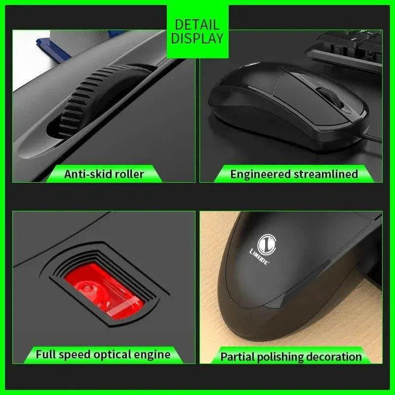 301 Wired Mouse Office Gaming Desktop Computer Laptop Business Mouse USB Optical Mouse Mice for Office Home Use