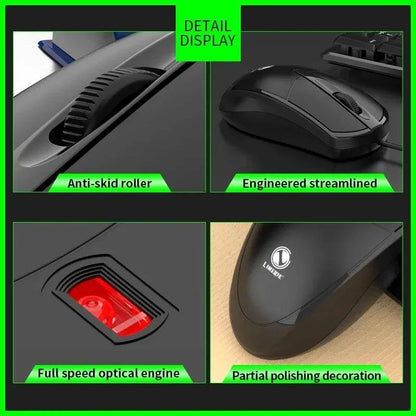 301 Wired Mouse Office Gaming Desktop Computer Laptop Business Mouse USB Optical Mouse Mice for Office Home Use
