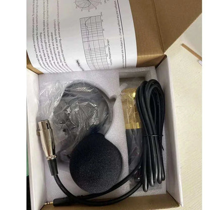 Pro Studio Condenser Recording Audio Microphone Microfone for Laptop Computer PC Sound Card Liver Sing Shock Mount Foam Cable